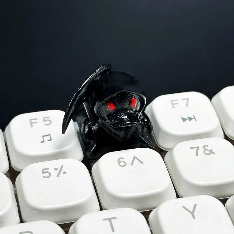 Y&D 3D Resin Artisan Keycap - Handmade Devil Duck, Cartoon Halloween Design for Gaming Mechanical Keyboards - Personalized DIY Key Switch Cover - Image 5